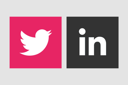 New social media Twitter & Linkedin Icon