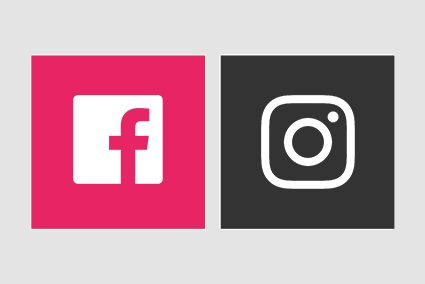 New social media Facebook & Instagram Icon